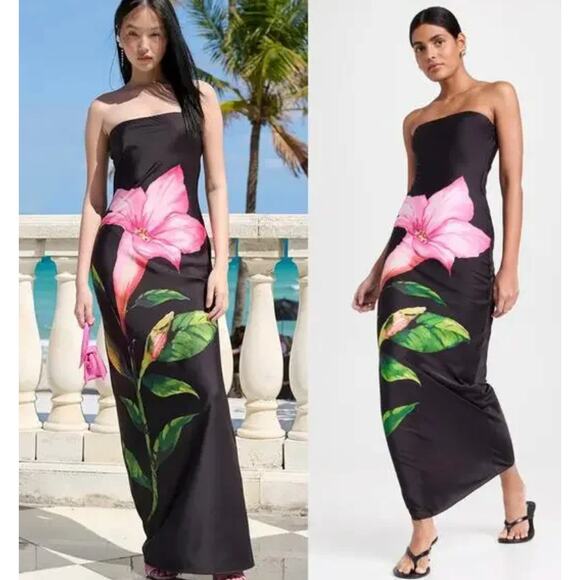 ROCOCO SAND Maxi Dress in Black - Picture 3 of 14